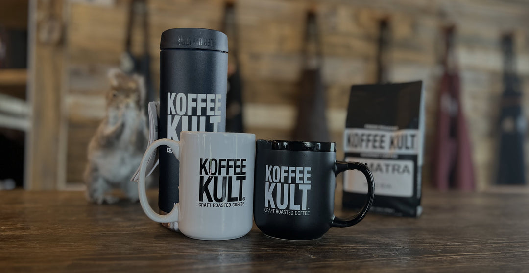 Koffee Kult Wears and Gifts on shelf