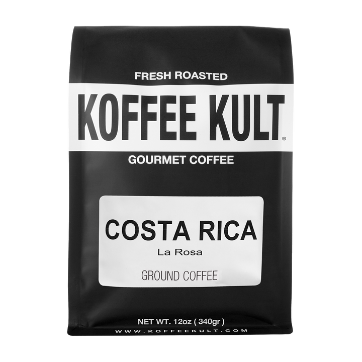 Costa Rica 12oz ground coffee front facing