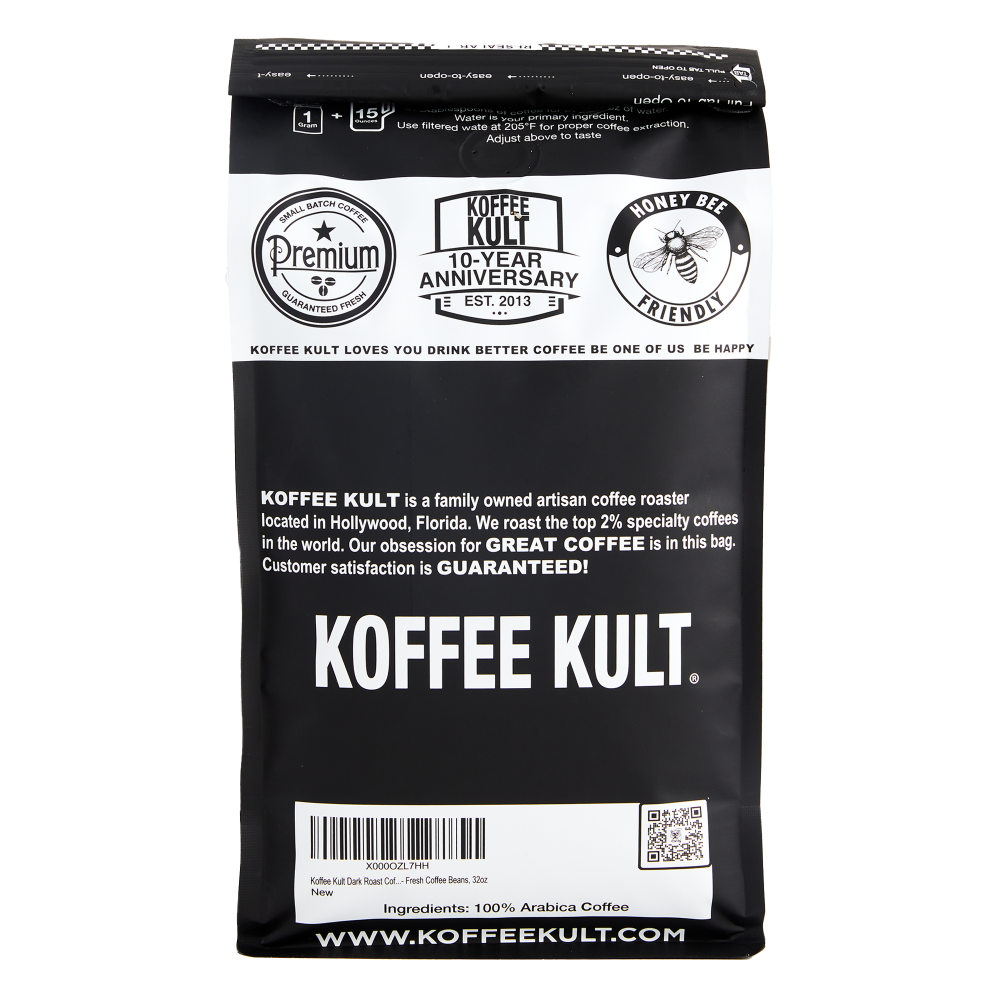 Dark Roast 32oz back of bag
