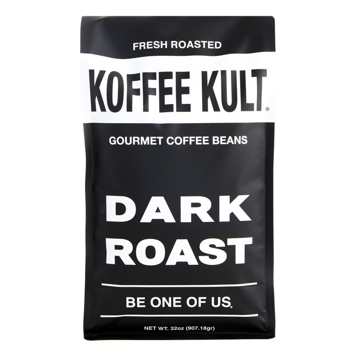 Dark Roast 32oz whole bean coffee front facing