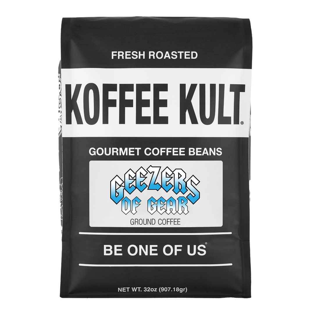 Geezers Grind 32oz Ground Coffee Front Facing