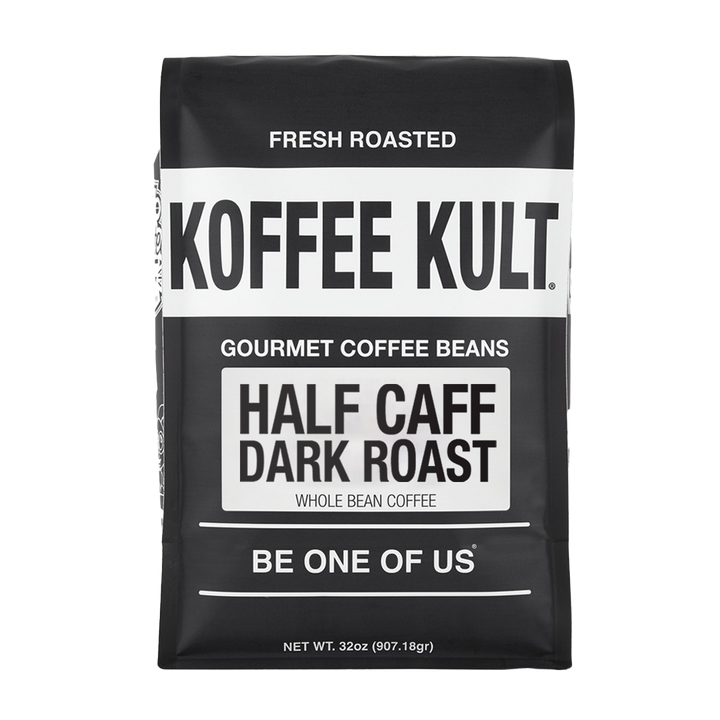 Half Caff 32oz Whole Bean Coffee Front Facing