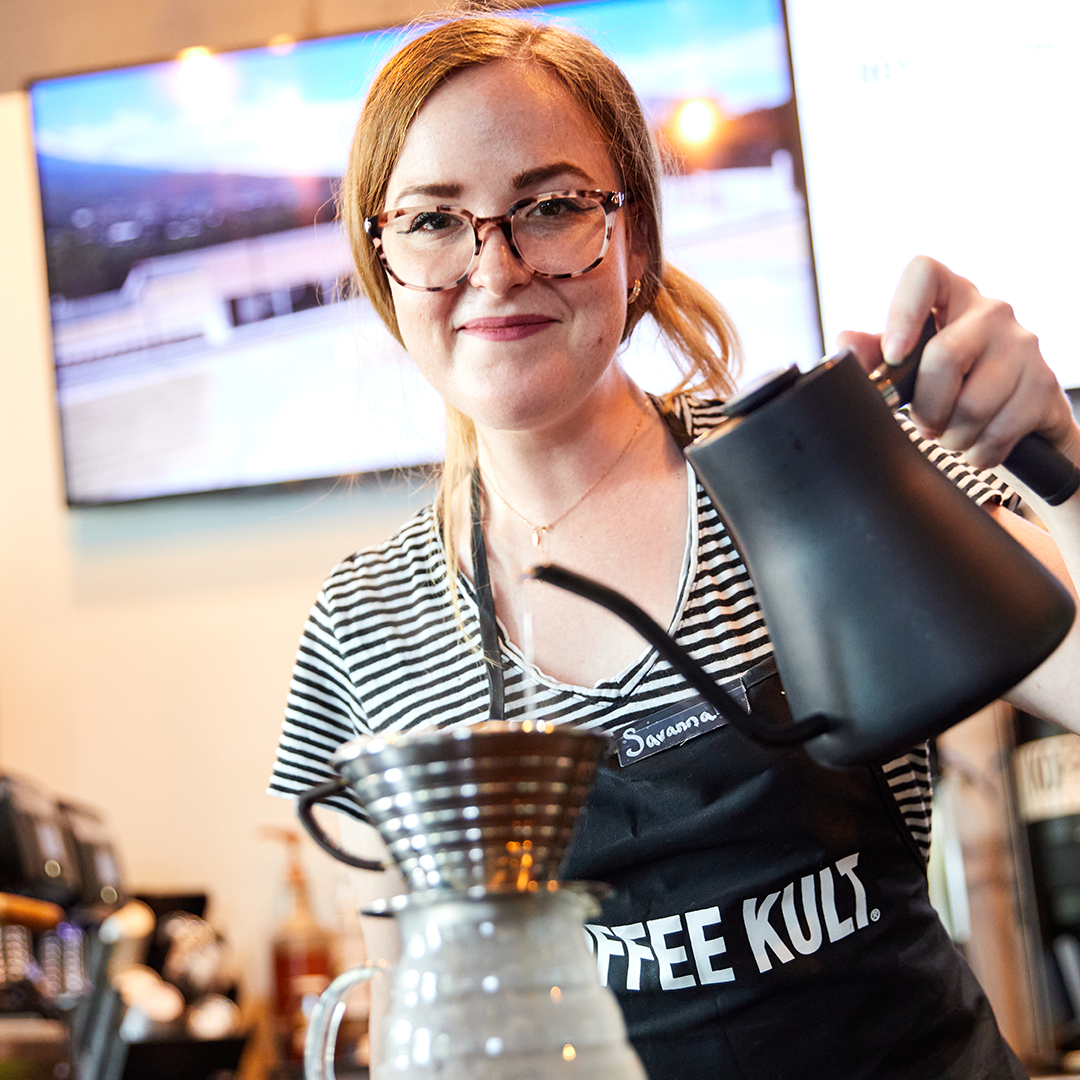 Barista Making Pour Over Coffee