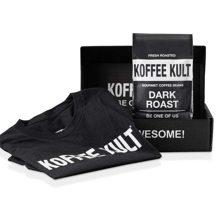 Koffee Kult gift box 32oz and shirt