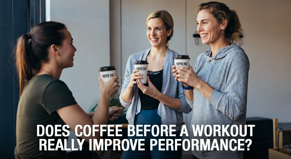 Coffee Before a Workout blog feature with text