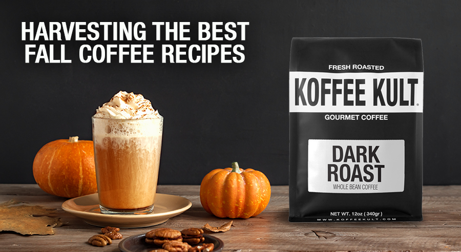 Fall Recipes Feature Image featuring Dark Roast and Pumpkin Spice Latte