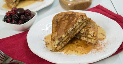 Coffee Almond Butter Stuffed French Toast