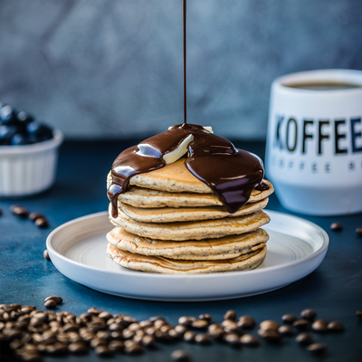 Espresso Pancakes with Mocha Syrup Recipe