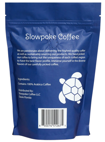 slow poke dark roast coffee back