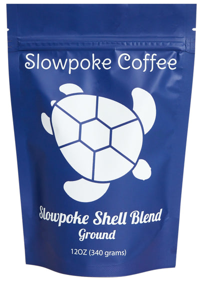 slow poke coffee shell blend front ground