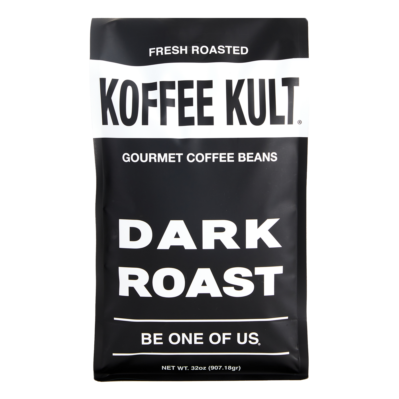 Dark Roast 32oz whole bean coffee front facing