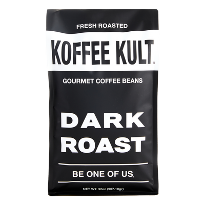 Dark Roast 32oz whole bean coffee front facing