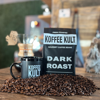 Dark Roast Coffee in Cafe