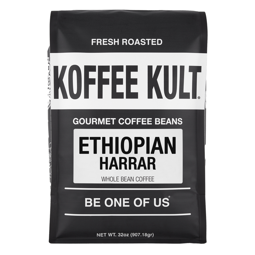 Harrar 32oz Whole Bean Coffee Front Facing