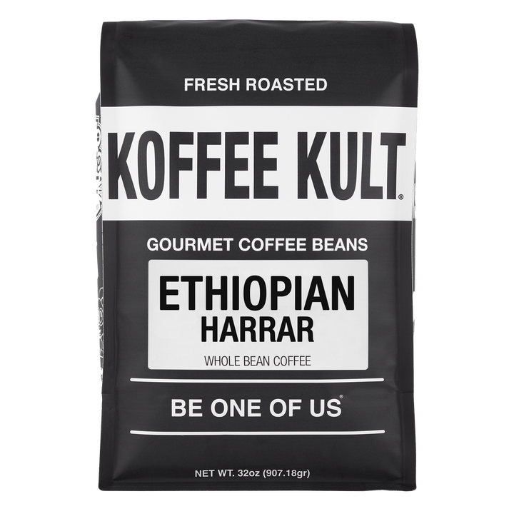 Harrar 32oz Whole Bean Coffee Front Facing