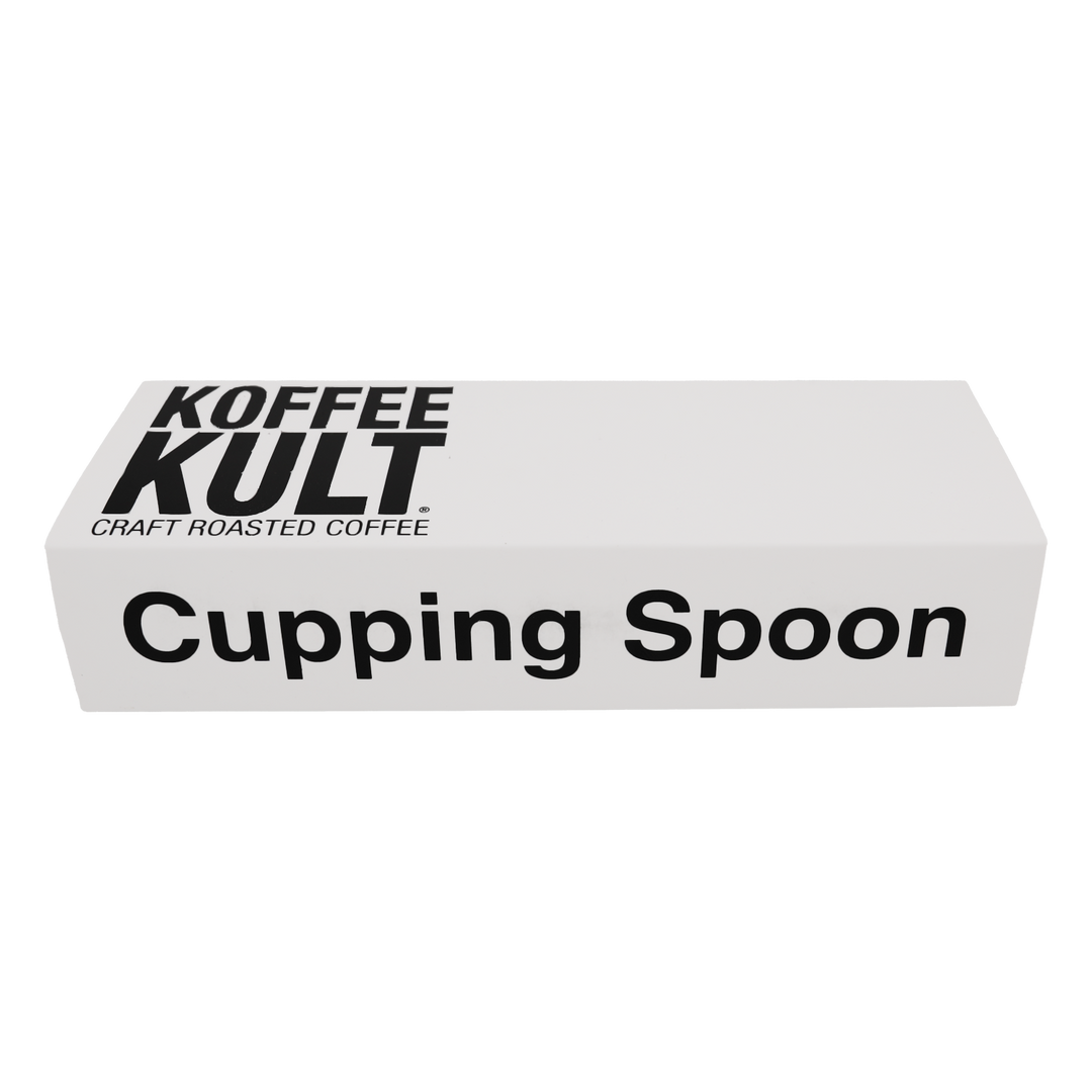 Koffee Kult cupping spoon packaging on a white background