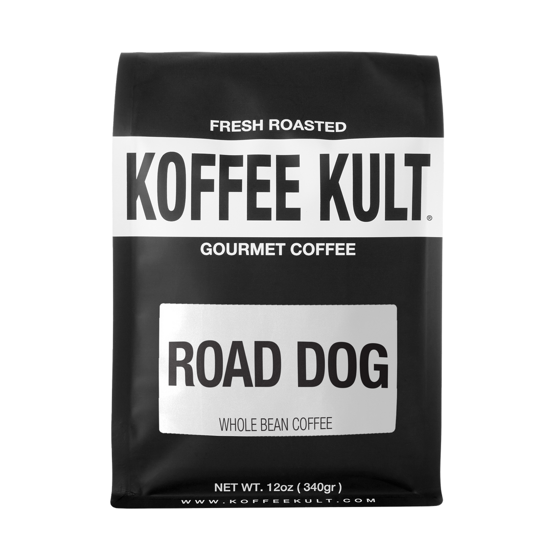 Road Dog 12oz Whole Bean Coffee Front Facing