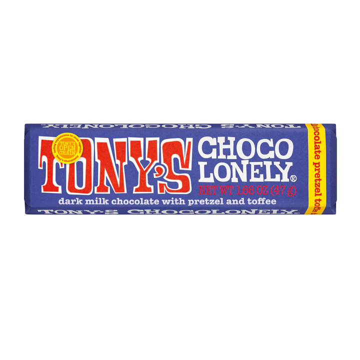 Tony's Chocolonely Dark Milk Pretzel Toffee 42% Small Bar