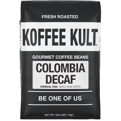 Colombian Decaf - Chemical Free water process decaf coffee 32oz whole bean front