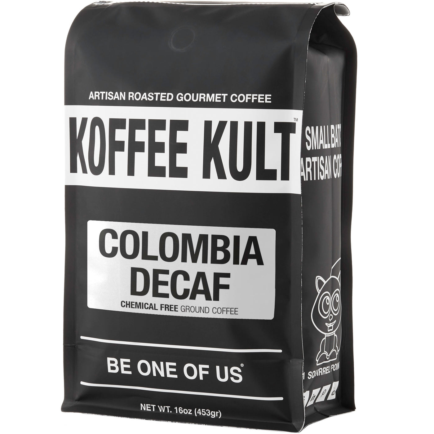 Colombian Decaf - Chemical Free water process decaf coffee 16oz ground front left