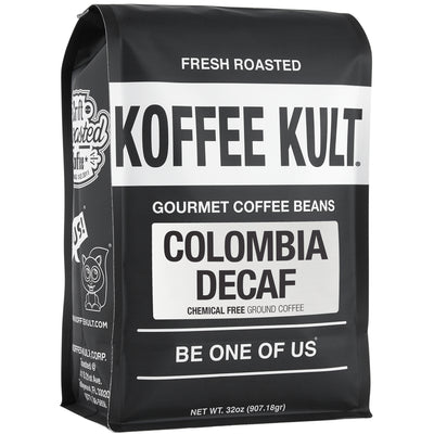 Colombian Decaf - Chemical Free water process decaf coffee 32oz ground front right