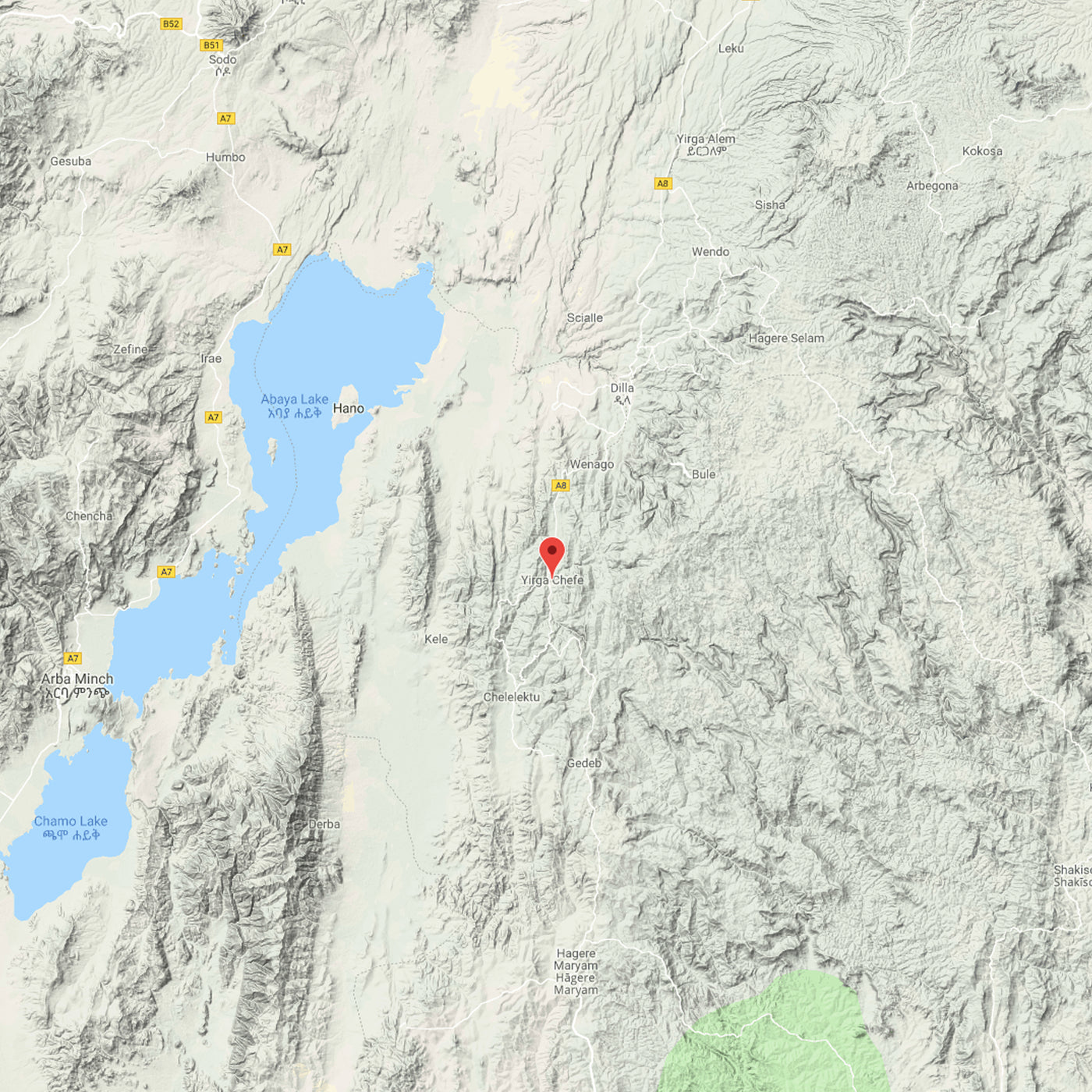 Yirgacheffe map