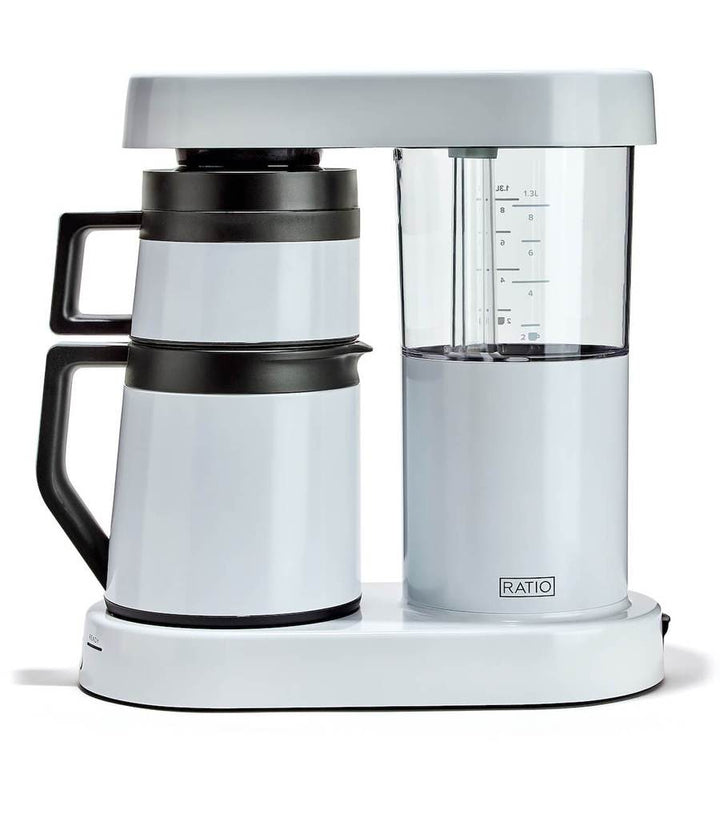 Ratio coffee brewer in whit e side