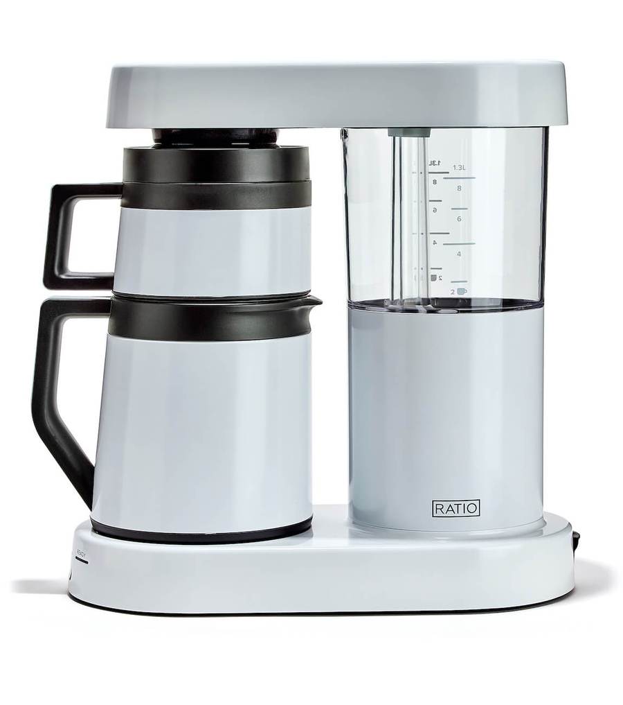 Ratio coffee brewer in whit e side