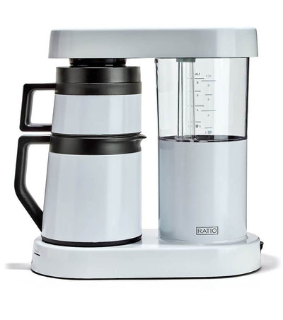 Ratio coffee brewer in whit e side