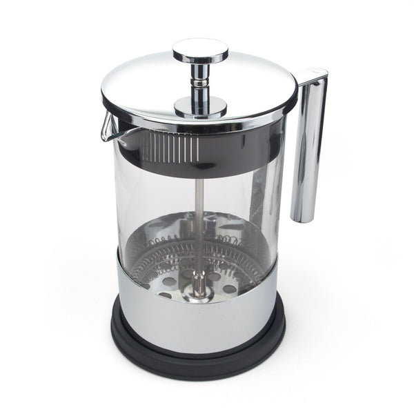 Yama Glass 6-Cup French Press Coffee Maker – 30oz Borosilicate Glass With Chrome Handle & Trim